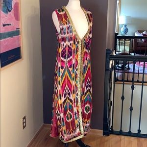 MAGICAL ikat print  duster vest